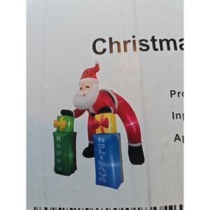 10ft Inflatable Santa Arch With Presents  With LED Lights Decoration Christmas